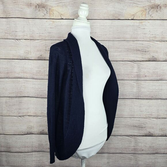 Lilly Pulitzer Amalie Open Cardigan Long Sleeve Navy Lightweight Knit Layer XS - Picture 6 of 8